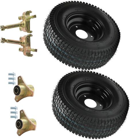 طقم إطار ومحور 13x5.00-6 ATV Go Kart، مجموعة 3 عجلات مسمارية، إطار بدون أنابيب - لعربة Go Kart، UTV، عربة الجولف، رباعية، Dune Buggy، دراجة صغيرة (محاور العجلات الأمامية ومفاصل التوجيه) in Kuwait