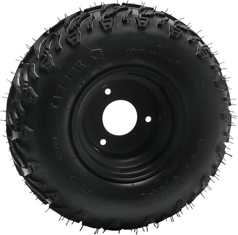 14x5.00-6 ATV Tire Wheel Assembly, Tubeless Tire on 6 Inch 3 Lug Rim, 14x5-6 Pre-Mounted Wheel for ATV Go Kart Quad Snowmobile Drift Trike Golf Cart Buggy (Set of 1) in Kuwait