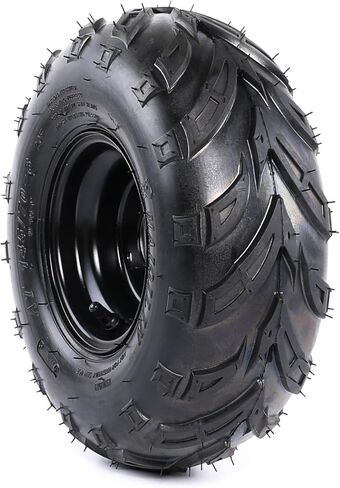 إطارات 145/70-6 بدون أنابيب مع عجلات معدنية مقاس 6 بوصات ومحاور محور خلفي 23T - نمط 3 مسامير 78 مم، تناسب مركبات ATV 110cc 125cc، وGo-Karts، والدراجات الصغيرة، وBaja DB30، وColeman CT100U، وQuad، والمزيد (مجموعة من 2) in Kuwait