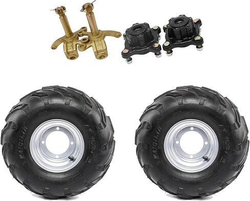 قطعتان من إطارات ATV Go Kart مقاس 16x8-7 بدون أنابيب مع مجموعة حافة - عجلة فولاذية 7 بوصات، نمط مسمار 4 عروات 110 مم، مغزل توجيه أمامي لـ 110cc 125cc ATV، دراجة صغيرة، دراجة ثلاثية الانجراف، عربات التي تجرها الدواب in Kuwait