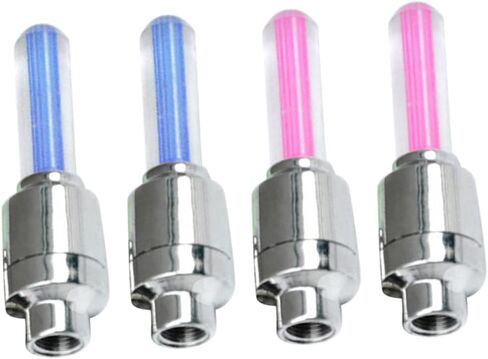 Yardwe 4pcs Cycling Lights Glow Tire Valve Caps Led Bike Wheel Lights Wheel Tire Tyre in Saudi Arabia