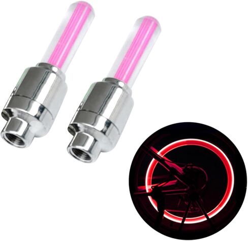 Yardwe 4pcs Cycling Lights Glow Tire Valve Caps Led Bike Wheel Lights Wheel Tire Tyre in Saudi Arabia