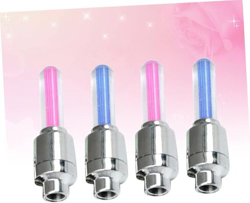 Yardwe 4pcs Cycling Lights Glow Tire Valve Caps Led Bike Wheel Lights Wheel Tire Tyre in Saudi Arabia