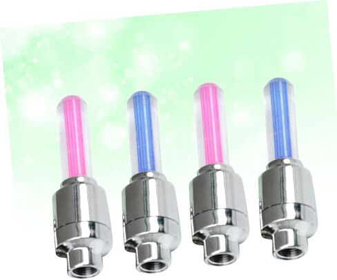 Yardwe 4pcs Cycling Lights Glow Tire Valve Caps Led Bike Wheel Lights Wheel Tire Tyre in Saudi Arabia
