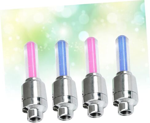 Yardwe 4pcs Cycling Lights Glow Tire Valve Caps Led Bike Wheel Lights Wheel Tire Tyre in Saudi Arabia
