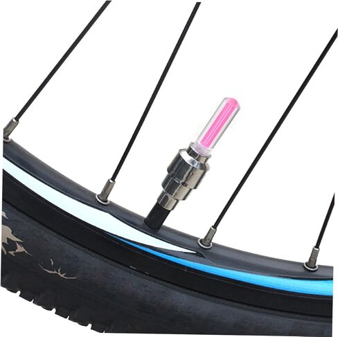 Yardwe 4pcs Cycling Lights Glow Tire Valve Caps Led Bike Wheel Lights Wheel Tire Tyre in Saudi Arabia