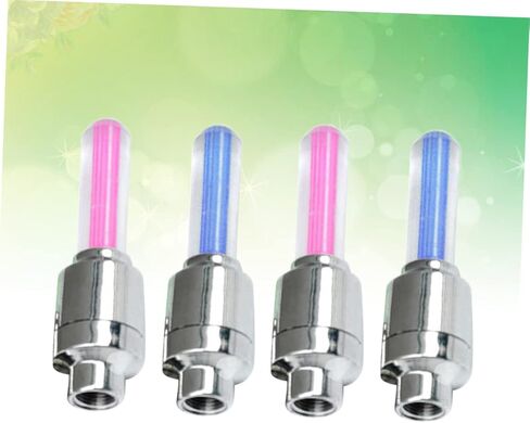 Yardwe 4pcs Cycling Lights Glow Tire Valve Caps Led Bike Wheel Lights Wheel Tire Tyre in Saudi Arabia