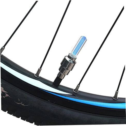 Yardwe 4pcs Cycling Lights Glow Tire Valve Caps Led Bike Wheel Lights Wheel Tire Tyre in Saudi Arabia