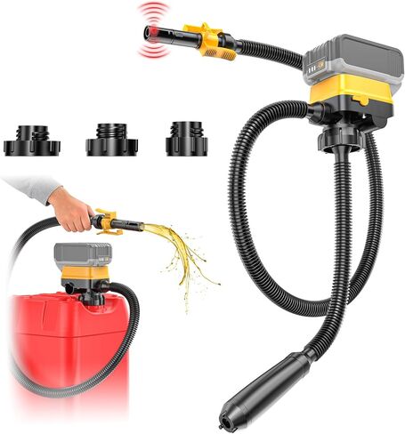 Ecarke Auto Shut-Off 3.2GPM Cordless Fuel Transfer Pump, Compatible with DeWalt 20V Milwaukee 18V Battery, Leak-Proof Electric Pump for Gasoline Diesel to Car Truck Boat (Without Battery) in Kuwait