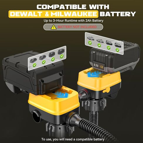 Ecarke Auto Shut-Off 3.2GPM Cordless Fuel Transfer Pump, Compatible with DeWalt 20V Milwaukee 18V Battery, Leak-Proof Electric Pump for Gasoline Diesel to Car Truck Boat (Without Battery) in Kuwait