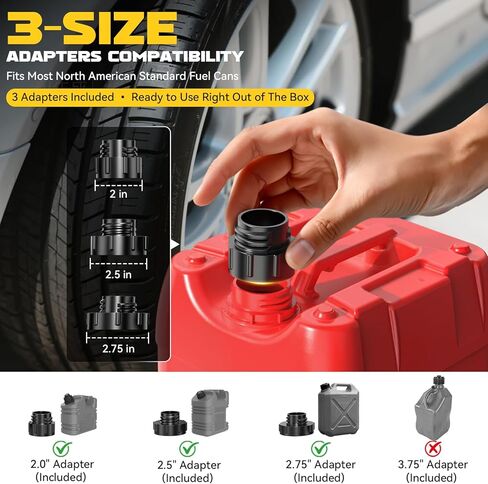 Ecarke Auto Shut-Off 3.2GPM Cordless Fuel Transfer Pump, Compatible with DeWalt 20V Milwaukee 18V Battery, Leak-Proof Electric Pump for Gasoline Diesel to Car Truck Boat (Without Battery) in Kuwait