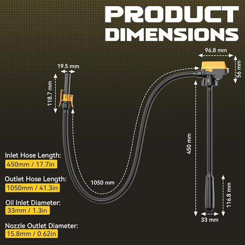 Ecarke Auto Shut-Off 3.2GPM Cordless Fuel Transfer Pump, Compatible with DeWalt 20V Milwaukee 18V Battery, Leak-Proof Electric Pump for Gasoline Diesel to Car Truck Boat (Without Battery) in Kuwait