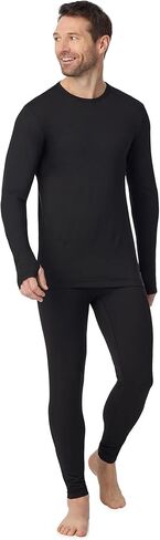 Cuddl Duds Mens Lightweight & Breathable Everyday Active Base Layer Set - Long Sleeve Top & Leggings - Lounge Sets for Men in Saudi Arabia