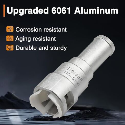 2PCS Upgrade Aluminum HVAC Heater Core Hose Connectors 5/8in Heater Tube x 5/8in Coolant Hose Fit for Chevy Cadillac GMC Pontiac Ford Saab, Coolant Hose Connector Replace# 15119175 800-403HP in Saudi Arabia
