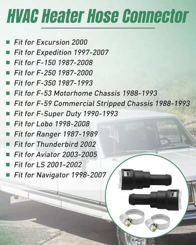 موصل خرطوم سخان HVAC 800-404 مناسب لسيارة Ford E150 E250 E350 E450 E550 F150 F250 F350، لأنبوب 3/4 بوصة وخرطوم سخان 5/8 بوصة # E69Z-18D434-B E69Z-18D435-B E69Z18D434B E69Z18D435B in Kuwait