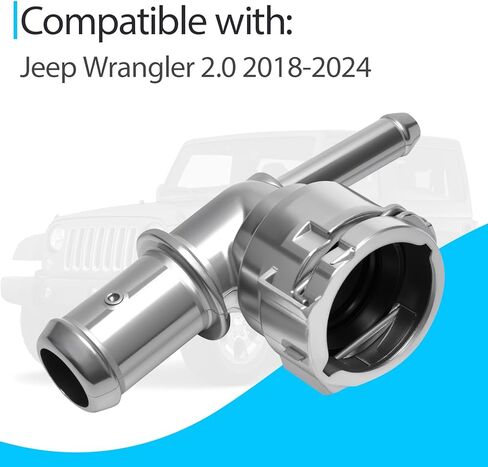 68280784AB Heater Hose Joint Compatible with Jeep Wrangler 2.0 2018-2024 HVAC Aluminum Heater Hose Connectors in Saudi Arabia