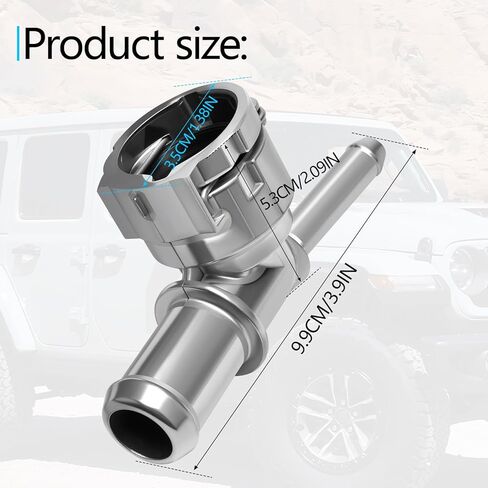 68280784AB Heater Hose Joint Compatible with Jeep Wrangler 2.0 2018-2024 HVAC Aluminum Heater Hose Connectors in Saudi Arabia