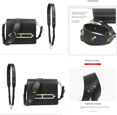 Adjustable Pu Leather Bag Strap Women Retro Rivet Crossbag Replacement Shoulder Straps Wide Belt Crossbody Strap Accessories in Saudi Arabia