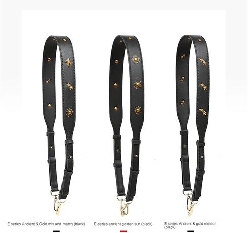Adjustable Pu Leather Bag Strap Women Retro Rivet Crossbag Replacement Shoulder Straps Wide Belt Crossbody Strap Accessories in Saudi Arabia