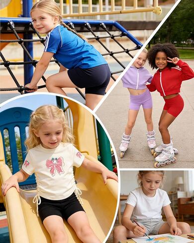 DIPUG Toddler Girls Biker Shorts 3 Pack, Cartwheel Shorts for Girls, Under Dress Shorts for Skirts, Dance Tumbling 3T–7Y in Saudi Arabia