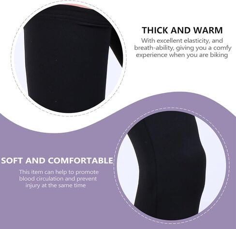 Men Women Cycling Leg Warmers Fleece Lined Sports Tights Cover Compression Calf Sleeve Relief Thermal Riding Leg Sleeves for Cold Weather Outdoor Exercise in Saudi Arabia