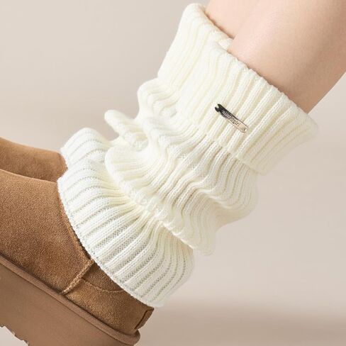 Y2K Crochet Leg Warmers | Handmade Chunky Knit Socks | 2 pieces in Saudi Arabia