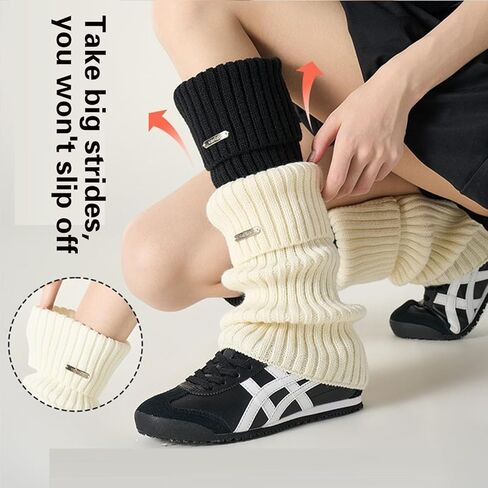 Y2K Crochet Leg Warmers | Handmade Chunky Knit Socks | 2 pieces in Saudi Arabia