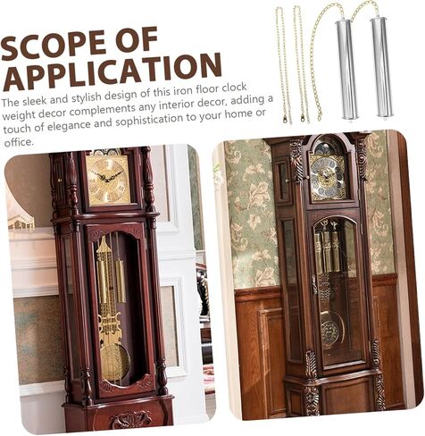 Homoyoyo Antique Grandfather Clock Decorative Hammer Outdoor Wall Clock Part Iron Chain Weight Replacement in Saudi Arabia