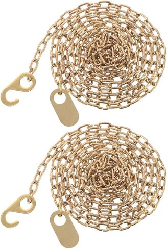 Garneck 2pcs Golden Metal Pendulum Chain Replacement for Grandfather Clock Hammer Wall Clock Accessories for Floor Gear Mechanism Easy Installation and Stable Performance in Saudi Arabia