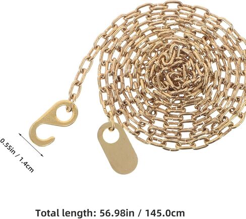 Garneck 2pcs Golden Metal Pendulum Chain Replacement for Grandfather Clock Hammer Wall Clock Accessories for Floor Gear Mechanism Easy Installation and Stable Performance in Saudi Arabia