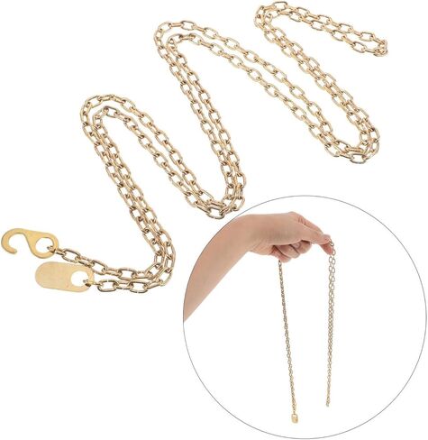Garneck 2pcs Golden Metal Pendulum Chain Replacement for Grandfather Clock Hammer Wall Clock Accessories for Floor Gear Mechanism Easy Installation and Stable Performance in Saudi Arabia