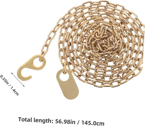 Grandfather Clock Weight Chain Heavy-Duty Golden Mechanical Clock Replacement Part for Vintage Style and Easy Installation in Saudi Arabia