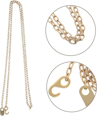 Grandfather Clock Weight Chain Heavy-Duty Golden Mechanical Clock Replacement Part for Vintage Style and Easy Installation in Saudi Arabia