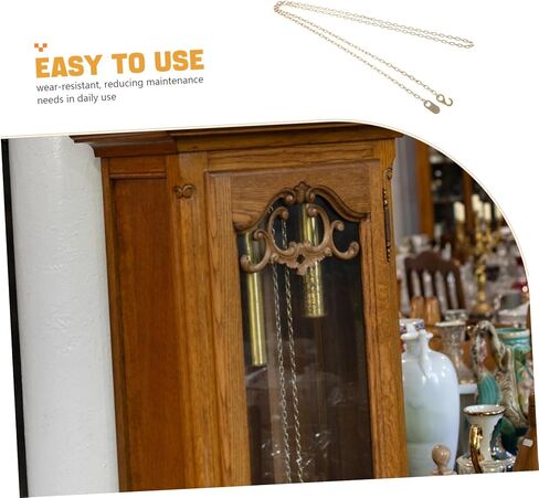 Grandfather Clock Weight Chain Heavy-Duty Golden Mechanical Clock Replacement Part for Vintage Style and Easy Installation in Saudi Arabia