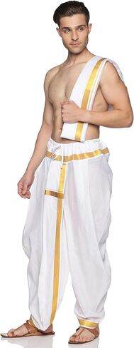 مجموعة مجموعة Dhoti كومبو من القطن باللون الأبيض للرجال من Sethukrishna (أبيض) (مقاس واحد) (D530-S) in Kuwait