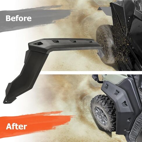 مشاعل حاجز ممتدة من ECOTRIC متوافقة مع 2016-2024 Can-Am Defender HD 5/7/8/10 MAX 6 قطع UTV Mud Guards Flap Set واقيات الطين Splash Shield Guards استبدال لـ 715006821 715002424 715006822 in Saudi Arabia