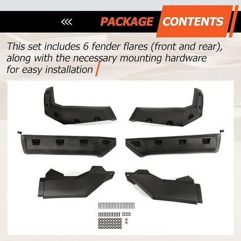 مشاعل حاجز ممتدة من ECOTRIC متوافقة مع 2016-2024 Can-Am Defender HD 5/7/8/10 MAX 6 قطع UTV Mud Guards Flap Set واقيات الطين Splash Shield Guards استبدال لـ 715006821 715002424 715006822 in Saudi Arabia