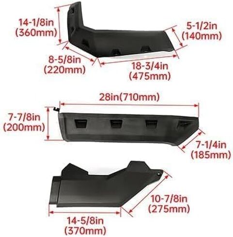 مشاعل حاجز ممتدة من ECOTRIC متوافقة مع 2016-2024 Can-Am Defender HD 5/7/8/10 MAX 6 قطع UTV Mud Guards Flap Set واقيات الطين Splash Shield Guards استبدال لـ 715006821 715002424 715006822 in Saudi Arabia