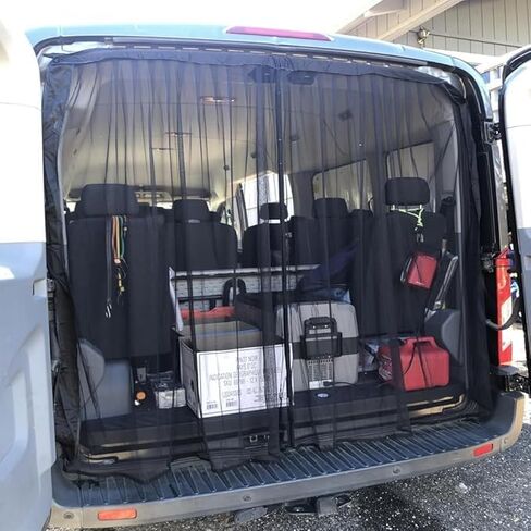 شاشة حشرات الباب المنزلقة المغناطيسية المتوافقة مع Ford Transit وMercedes Sprinter وRAM ProMaster - شبكة ناموسية شديدة التحمل لحماية الحشرات وسهولة الدخول in Saudi Arabia