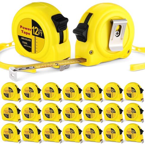 Xuhal 24 Pcs Mini Tape Measure Bulk 6 ft Measuring Tape Retractable Small Tape Measure Pocket Self Locking Measure Tape Easy Read Tape Measure with Inches and Centimeters for Designer Decorator in Saudi Arabia
