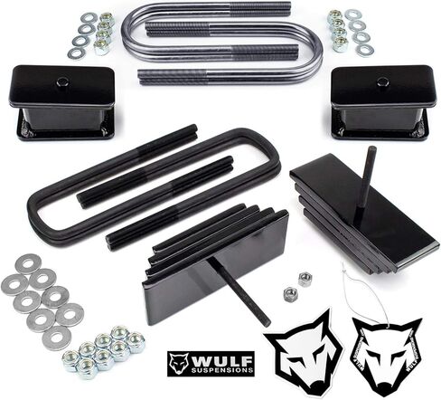 طقم رفع خلفي Wulf 2.8 بوصة Adj أمامي 3 بوصة مع حزم زنبركية صغيرة متوافقة مع 2000-2005 Ford Excursion 4X4 in Saudi Arabia