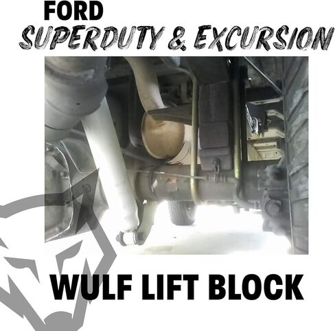 طقم رفع خلفي Wulf 2.8 بوصة Adj أمامي 3 بوصة مع حزم زنبركية صغيرة متوافقة مع 2000-2005 Ford Excursion 4X4 in Saudi Arabia