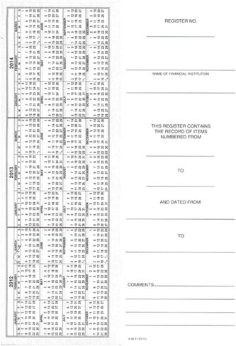 5Forms 59004N Traveller Registers 8 5/8 x 3" Qty 5 Registers in Saudi Arabia