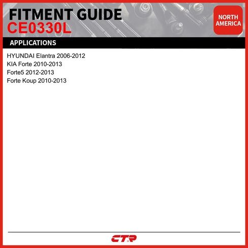 CTR CE0330L [مورد OE] طرف قضيب التعادل الخارجي الأيسر متوافق مع مركبات Hyundai وKia - يستبدل 56820-2H000، in Saudi Arabia