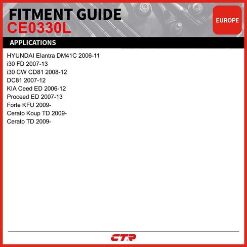 CTR CE0330L [مورد OE] طرف قضيب التعادل الخارجي الأيسر متوافق مع مركبات Hyundai وKia - يستبدل 56820-2H000، in Saudi Arabia