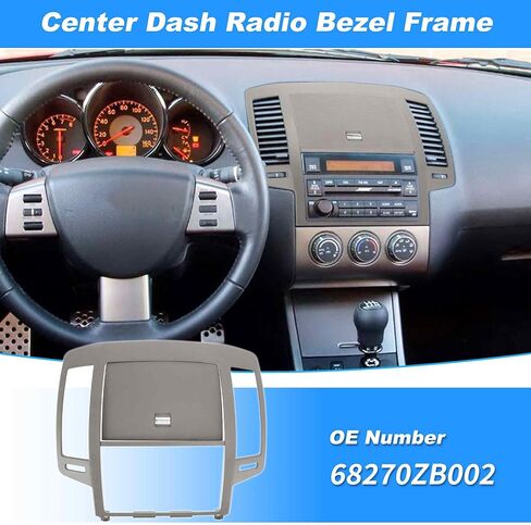 Center Dash Radio Surround Bezel Storage Cubby Vents Frame for Nissan Altima 2005-2006 3rd Gen Facelift Dashboard Radio Panel Trim Gray No.68270ZB002 in Kuwait