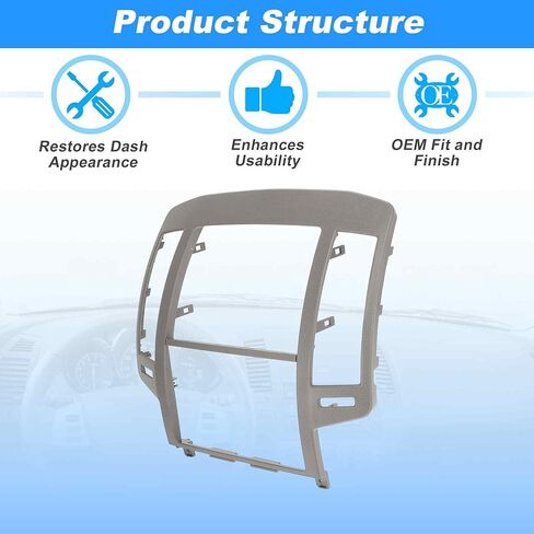 Center Dash Radio Surround Bezel Storage Cubby Vents Frame for Nissan Altima 2005-2006 3rd Gen Facelift Dashboard Radio Panel Trim Gray No.68270ZB002 in Kuwait