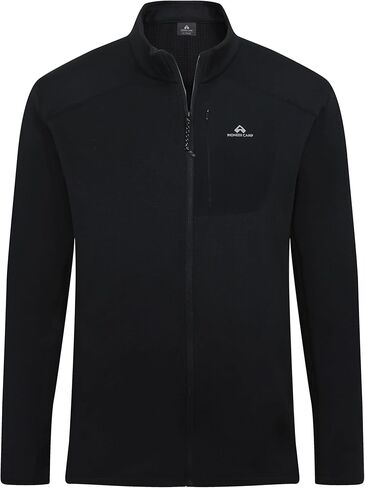 Pioneer Camp Mens Grid Fleece Jacket Full Zip Up Professional Mid Layer Outdoor Winter Thermal Sweatshirt with Chest Pocket in Saudi Arabia