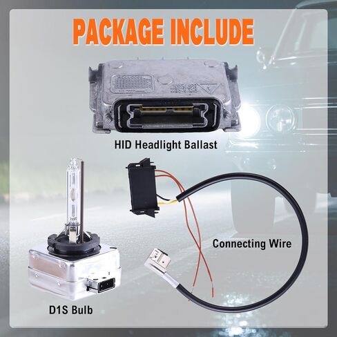 2PCS Xenon HID Headlight Ballast with Igniter & D1S Bulb Compatible with Audi Q7 for Buick for Enclave Grand for Eclipse for S60 XC60 XC90 Cherokee Commander Enclave 89034934 4L0907391 in Saudi Arabia