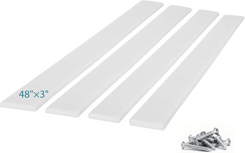 MARGAR 48" X 3" PE Trailer Bunk Glides, Heavy Duty PE Glide Pads Includes Pre-Drilled Holes and 12 Screws, Smoother Boat Trailer Glide Bunk Enders in Saudi Arabia